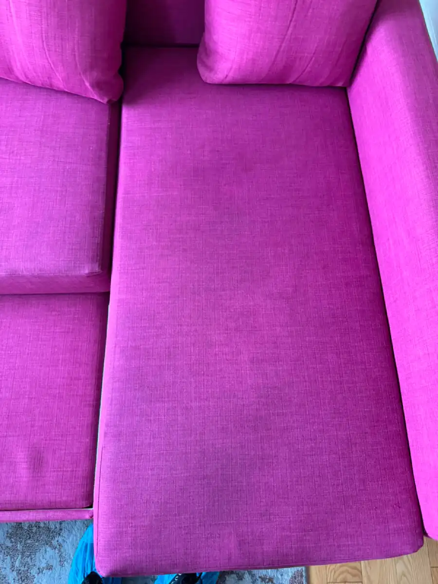 Sofa after professional sofa cleaning in North York